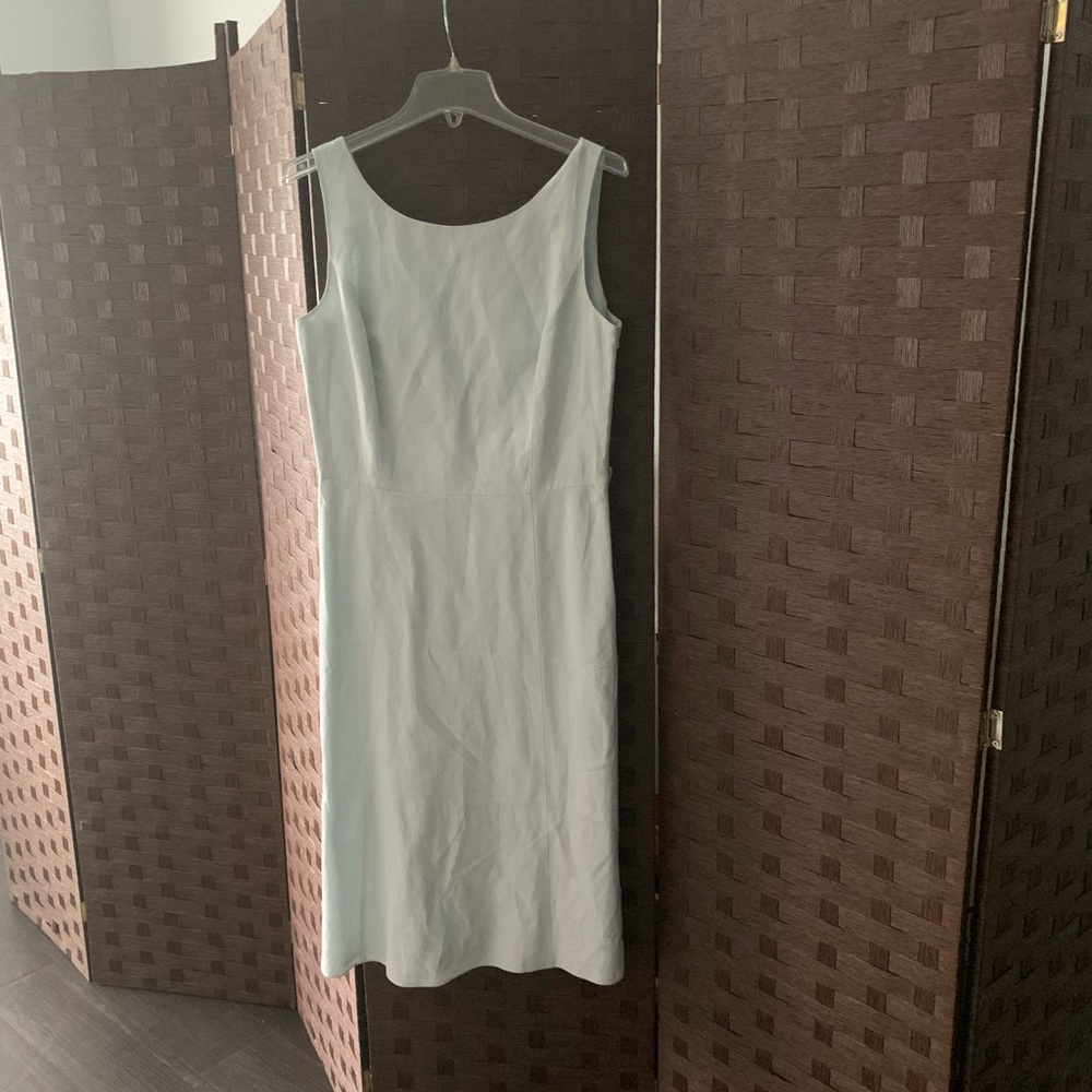 # 4/33 LOFT Light Blue Midi Dress 100% linen, size 10